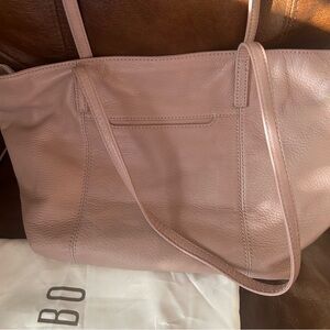 Womens Hobo Kingston Leather Tote Bag  pink with hobo dust bag